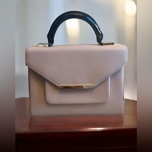 Ted Baker London Blush Pink & Black Structured Top-Handle/Crossbody Bag (EUC)